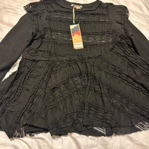 Gimmicks lace asymmetrical top NWT size SMALL